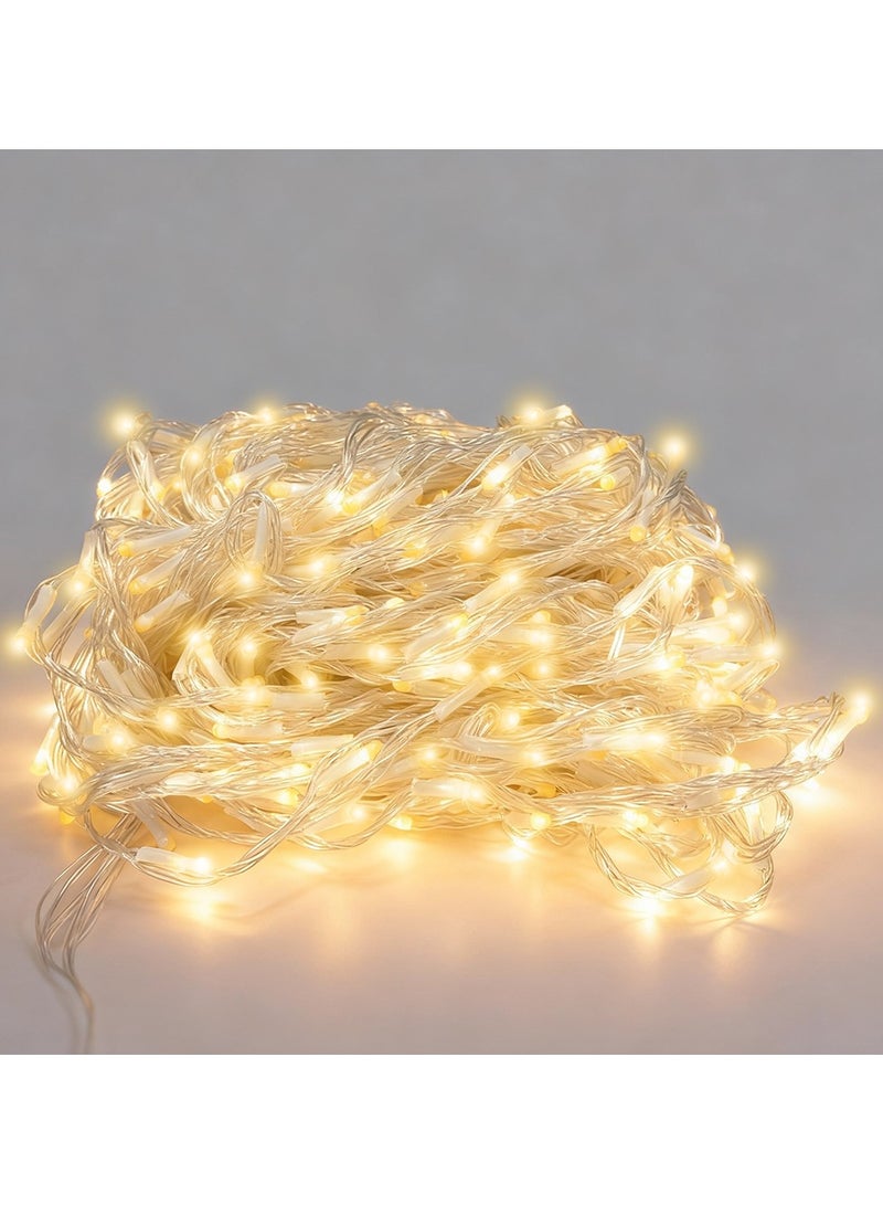 ZAYO LED Curtain Lights Fairy Curtain Lights for Wedding Party, Festival & Home Decoration Hanging String Lights, LED Window Drape, Warm White-6X2 Meter - Image 1